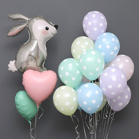 Helium Bouquet Baby Rabbit Dot Pastel