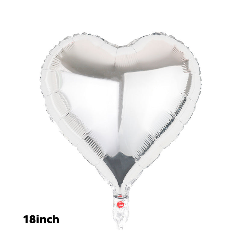 18" Silver Heart - 45cm
