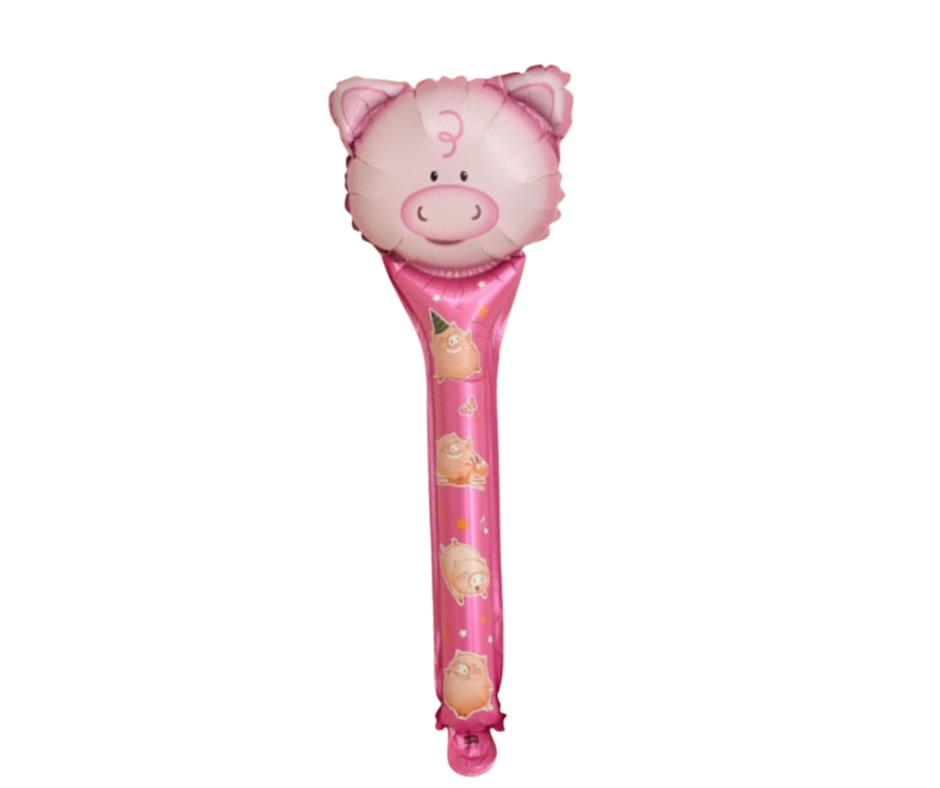 Pig Head hand stick balloon