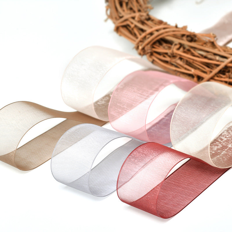 Light pink - Snow yarn Ribbon 25mm (1m)