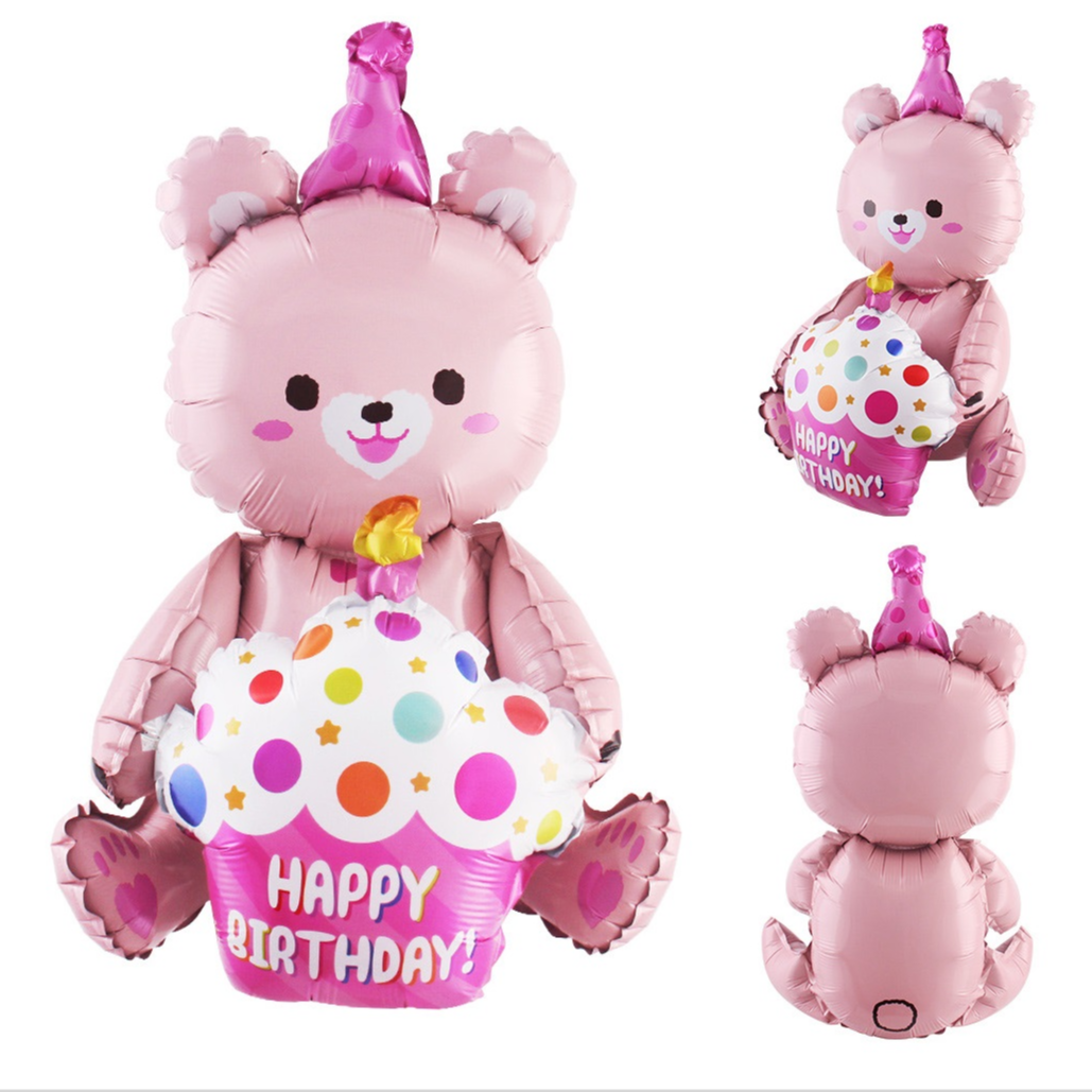 Baby Girl Bear With Cake 4D