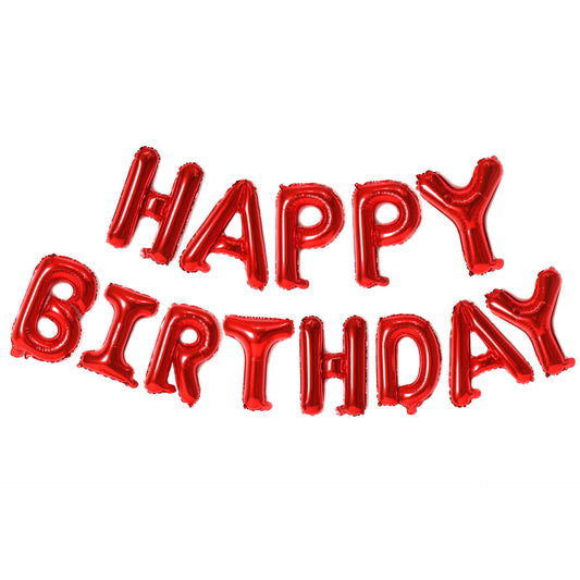 Happy Birthday Red Script Mylar Balloon