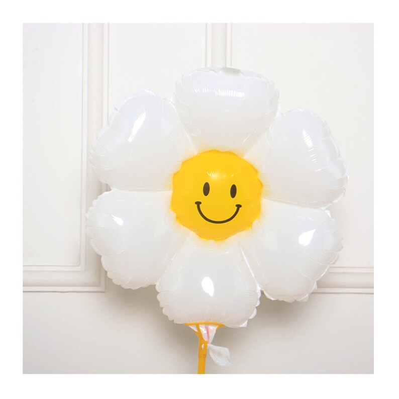 Smiley Face Daisy Mylar Balloon - 2 size